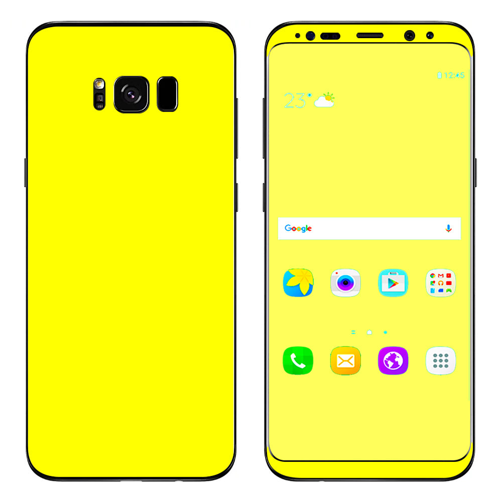  Bright Yellow Samsung Galaxy S8 Plus Skin