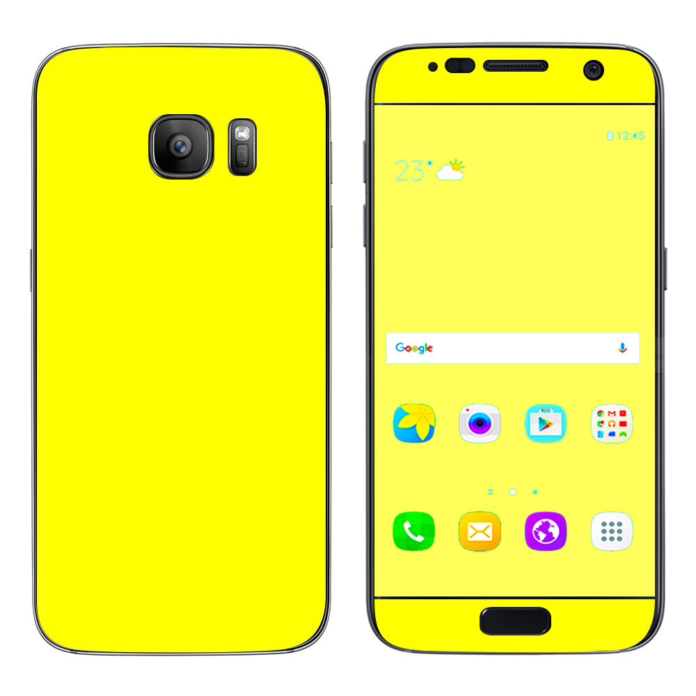  Bright Yellow Samsung Galaxy S7 Skin