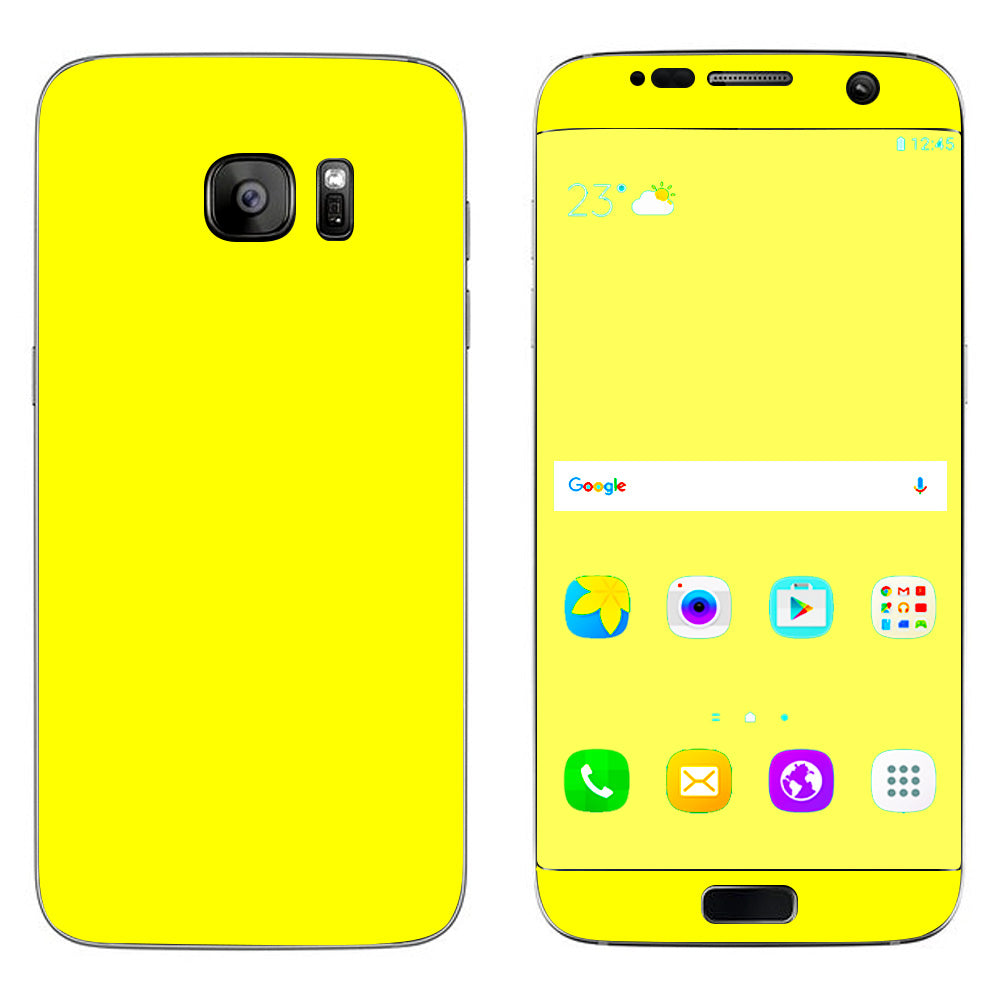  Bright Yellow Samsung Galaxy S7 Edge Skin