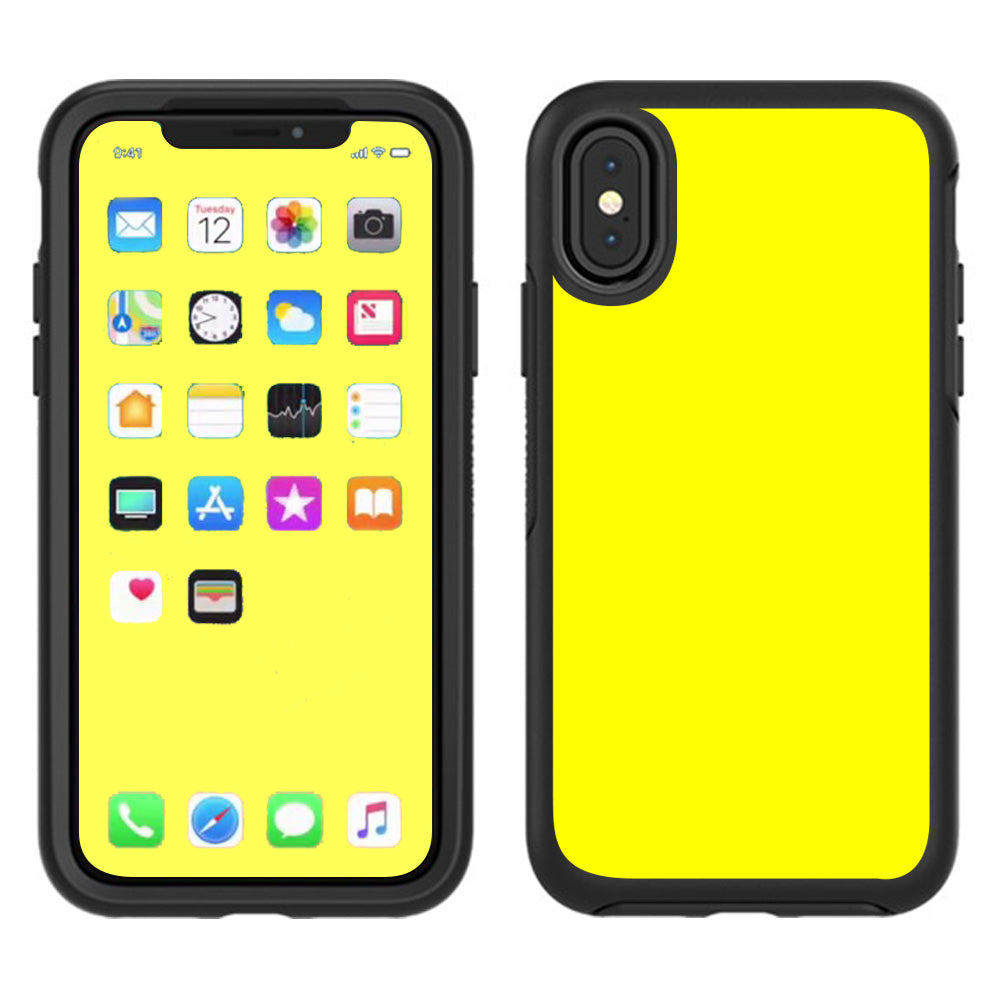  Bright Yellow Otterbox Defender Apple iPhone X Skin