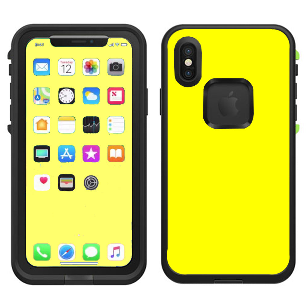  Bright Yellow Lifeproof Fre Case iPhone X Skin