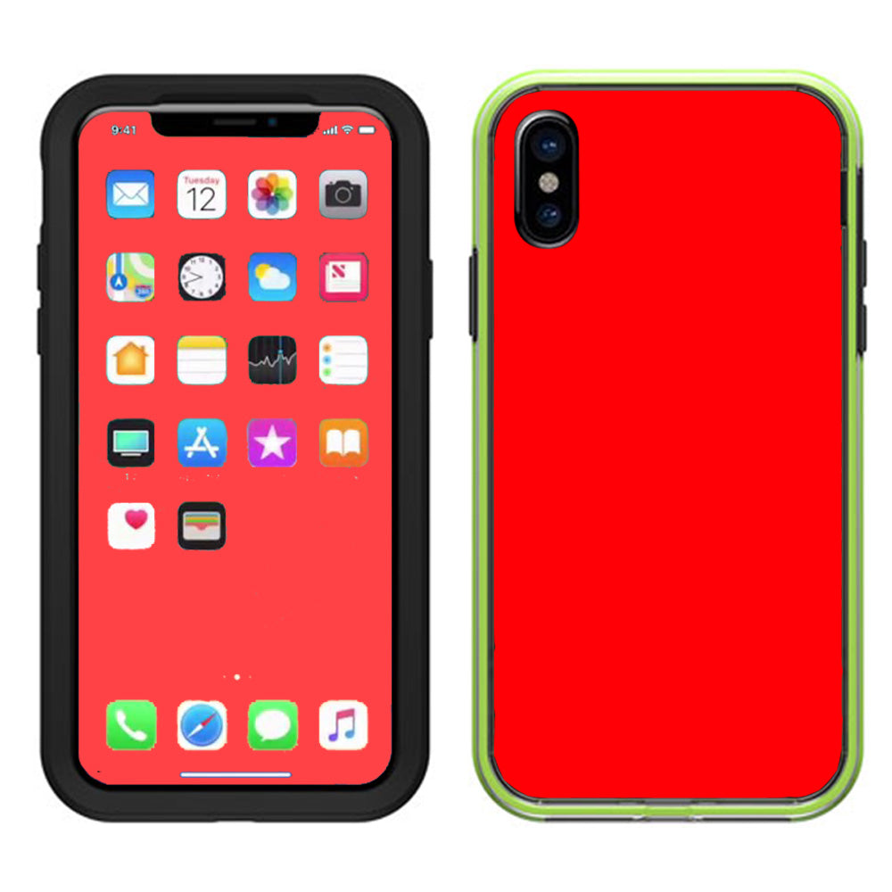  Bright Red Lifeproof Slam Case iPhone X Skin