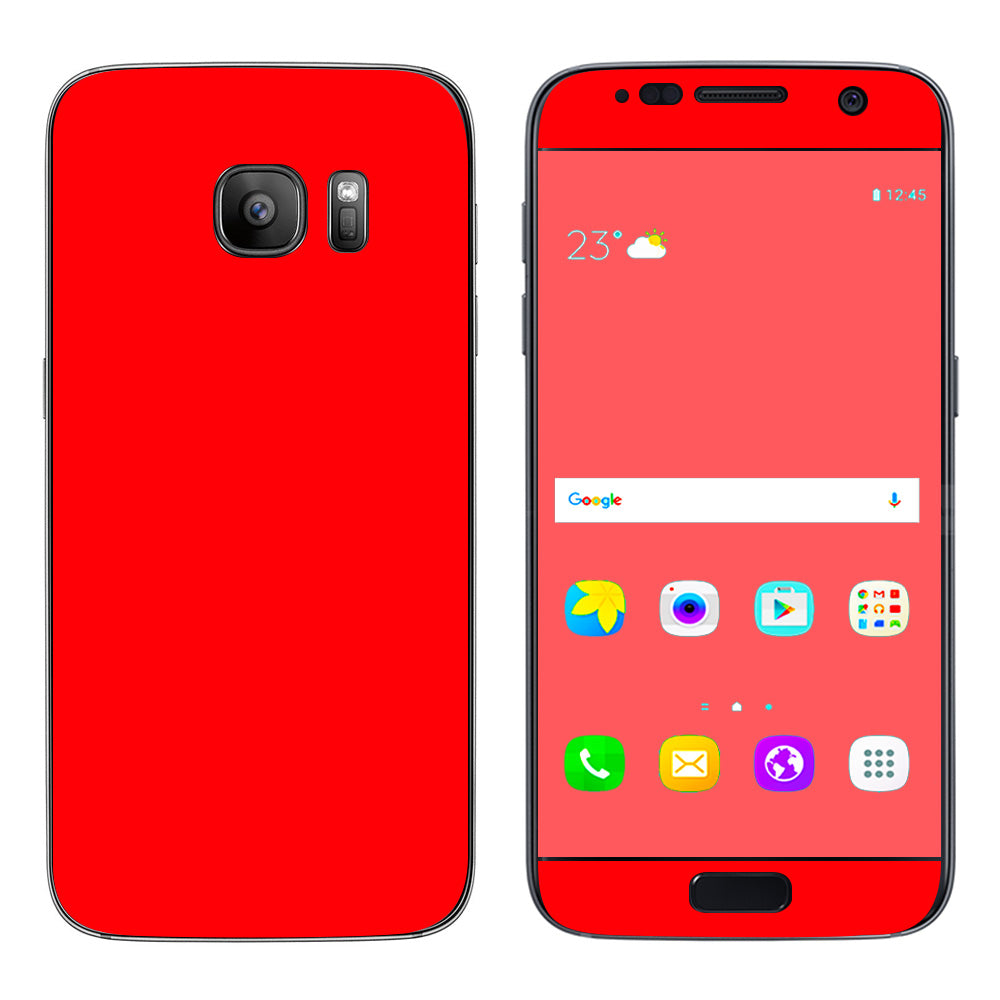  Bright Red Samsung Galaxy S7 Skin