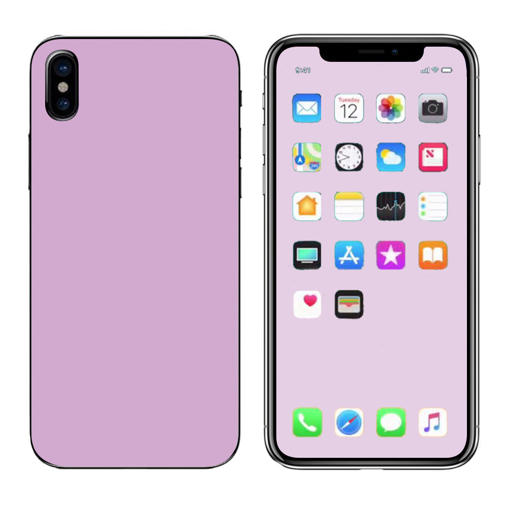  Solid Purple Apple iPhone X Skin