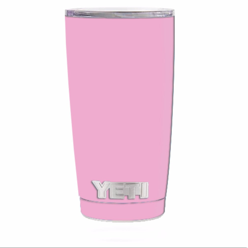  Subtle Pink Yeti 20oz Rambler Tumbler Skin