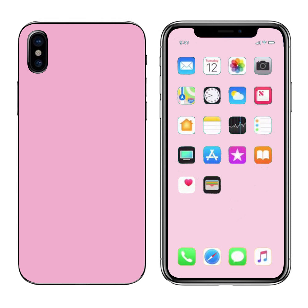  Subtle Pink Apple iPhone X Skin