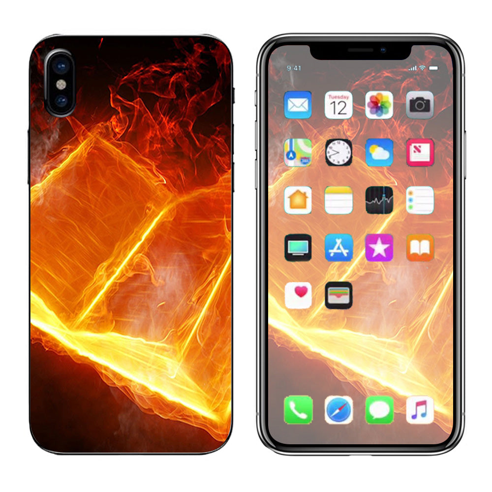  Fire, Flames Apple iPhone X Skin