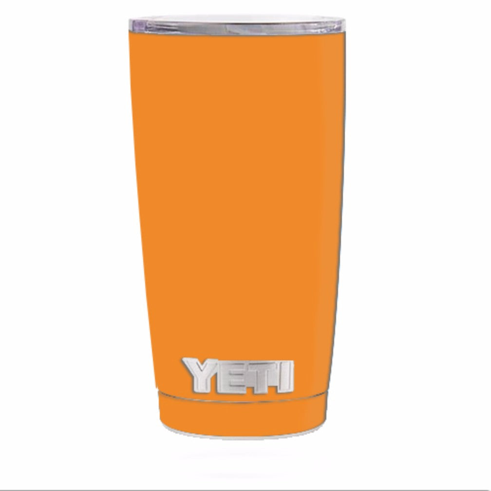  Dark Orange Yeti 20oz Rambler Tumbler Skin