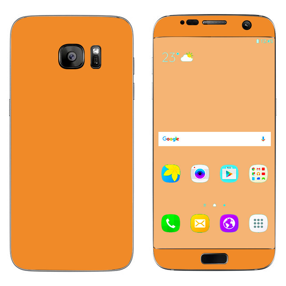  Dark Orange Samsung Galaxy S7 Edge Skin