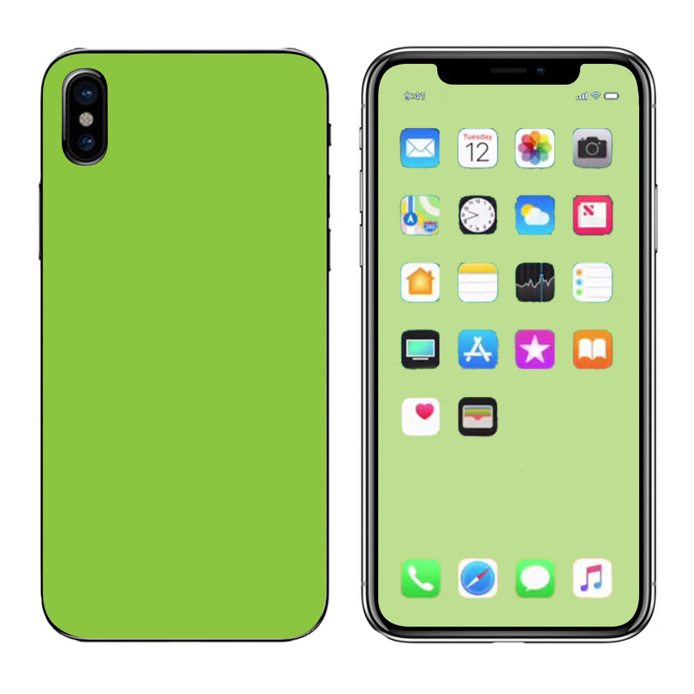  Lime Green  Apple iPhone X Skin