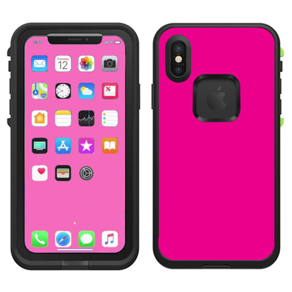  Hot Pink Lifeproof Fre Case iPhone X Skin