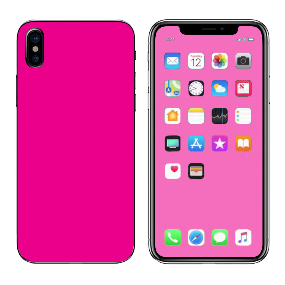  Hot Pink Apple iPhone X Skin