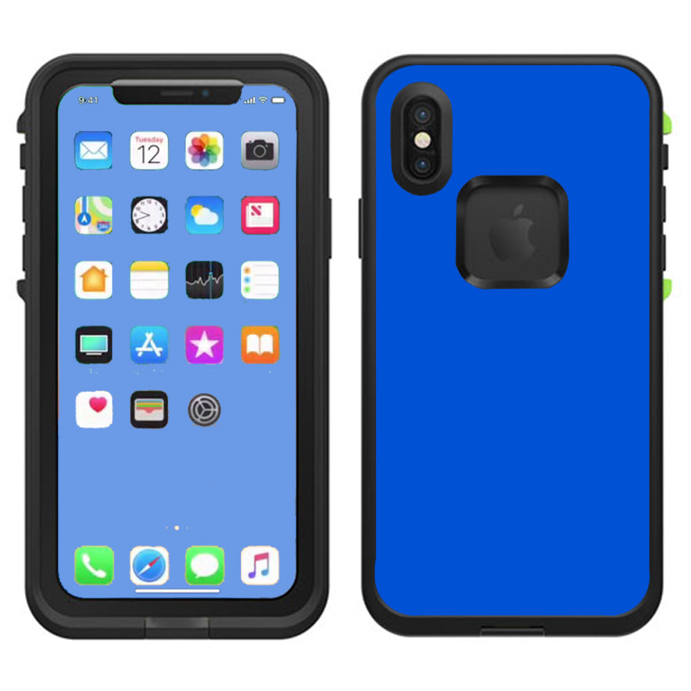  Solid Blue Lifeproof Fre Case iPhone X Skin