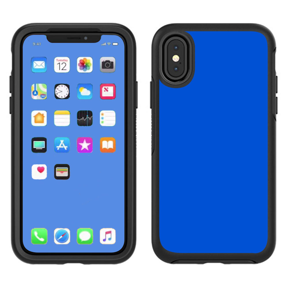 Solid Blue Otterbox Defender Apple iPhone X Skin