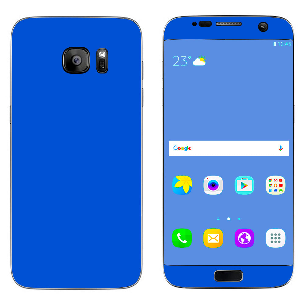  Solid Blue Samsung Galaxy S7 Edge Skin