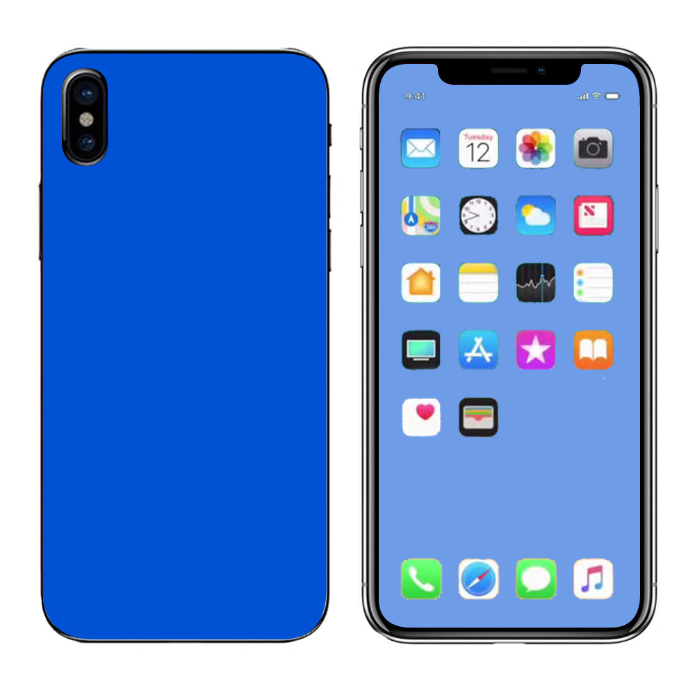  Solid Blue Apple iPhone X Skin