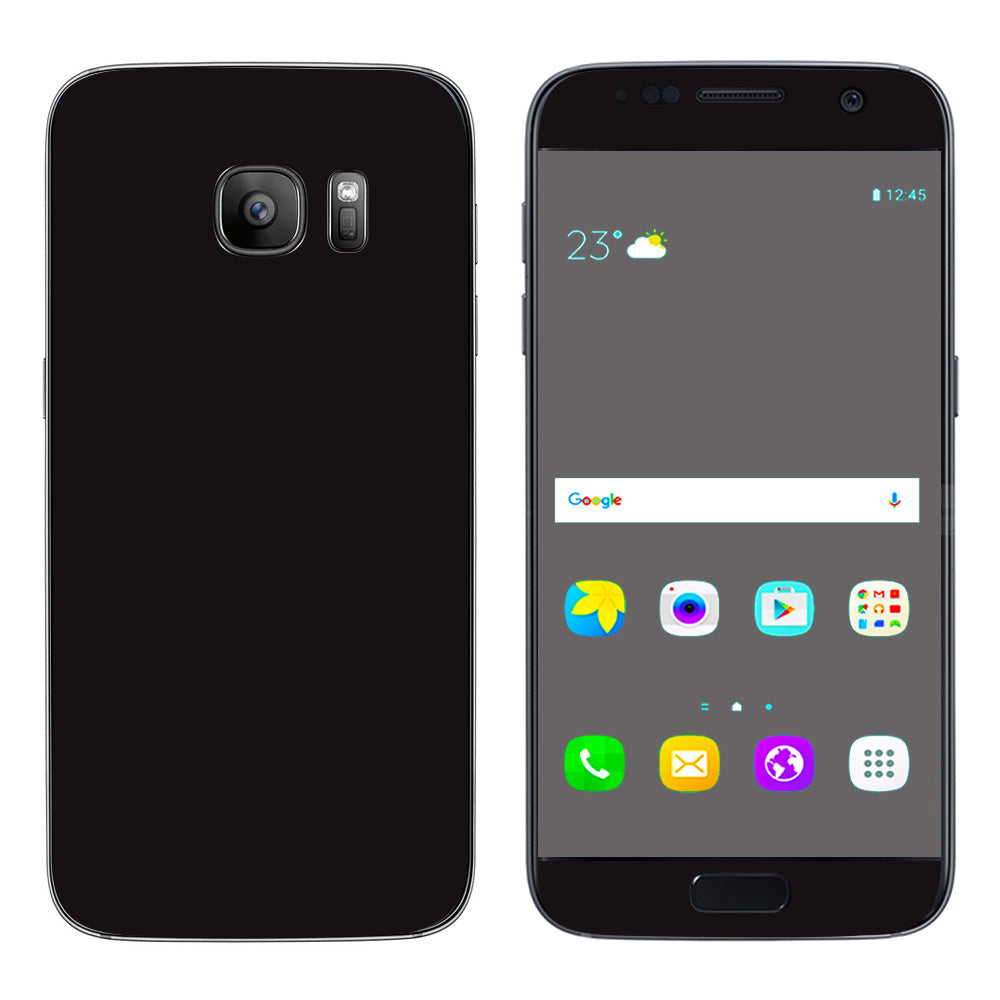  Solid Black Samsung Galaxy S7 Skin