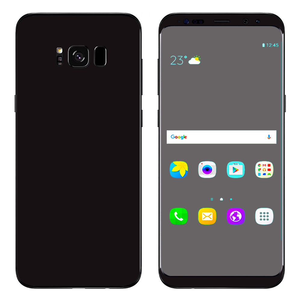  Solid Black Samsung Galaxy S8 Plus Skin