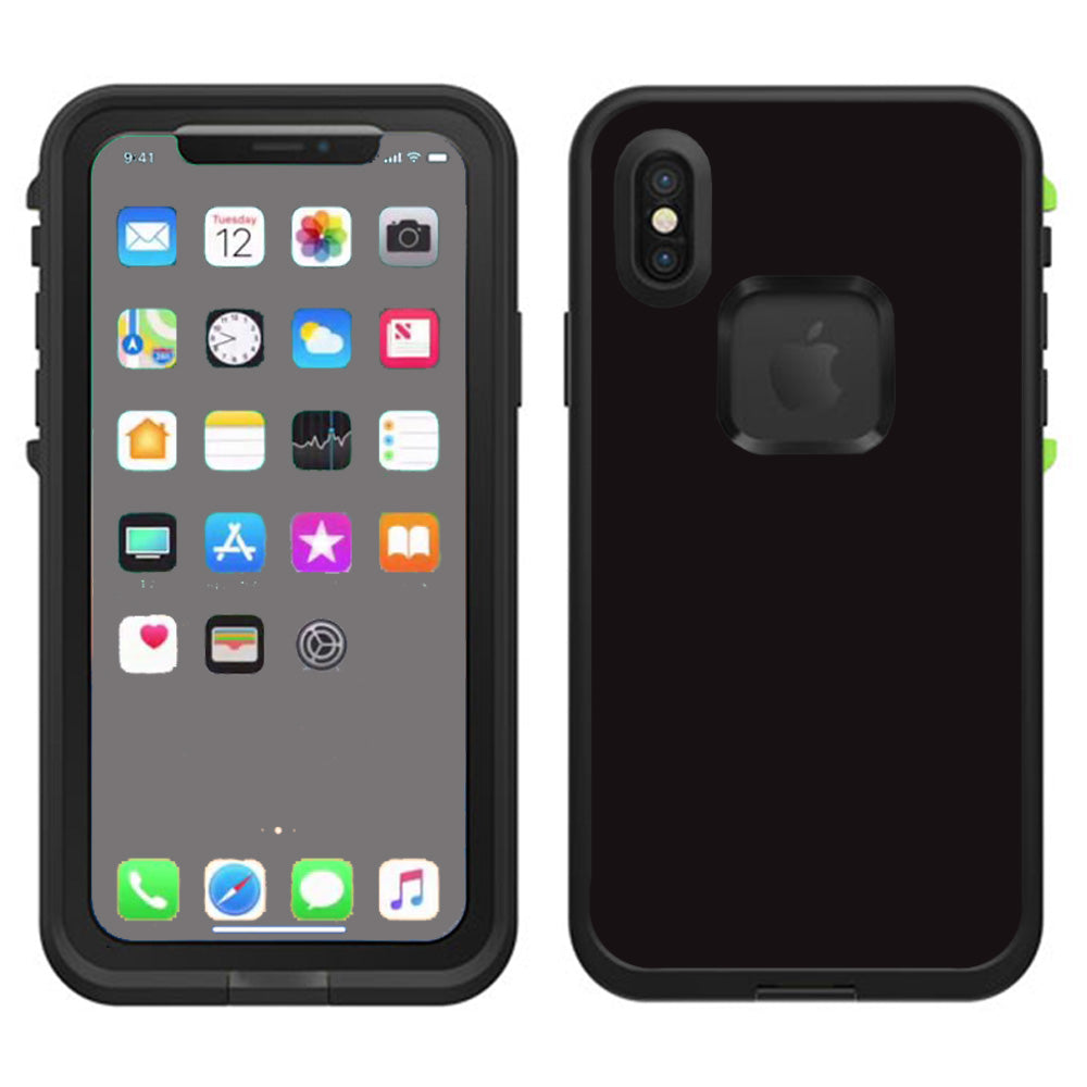  Solid Black Lifeproof Fre Case iPhone X Skin