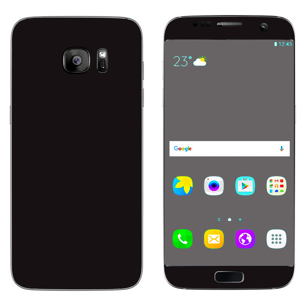  Solid Black Samsung Galaxy S7 Edge Skin