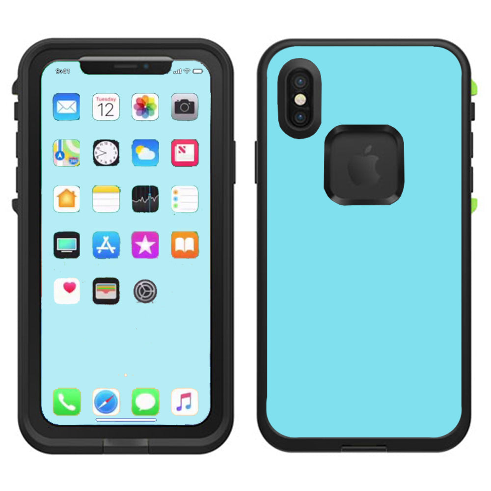  Baby Blue Color Lifeproof Fre Case iPhone X Skin