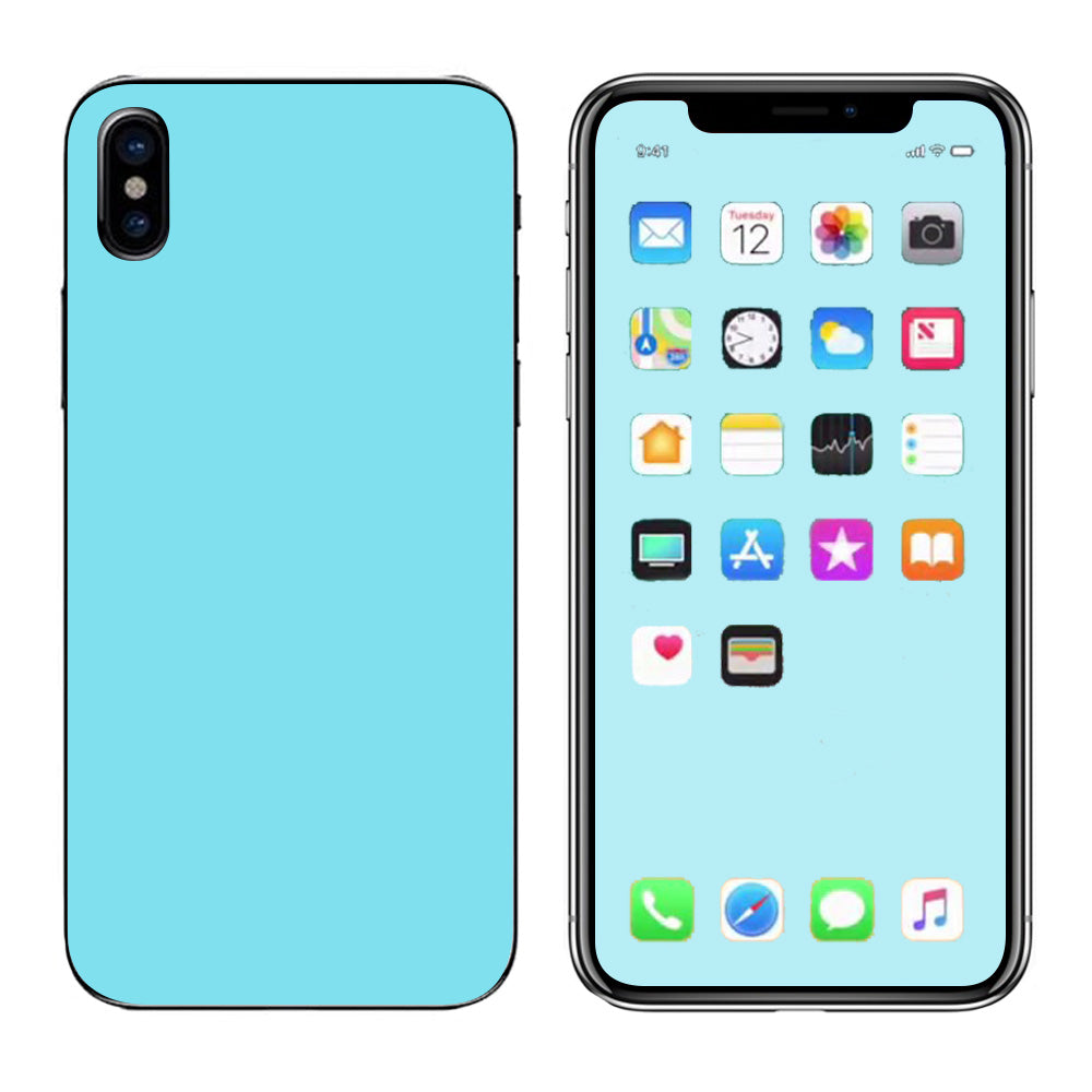  Baby Blue Color Apple iPhone X Skin