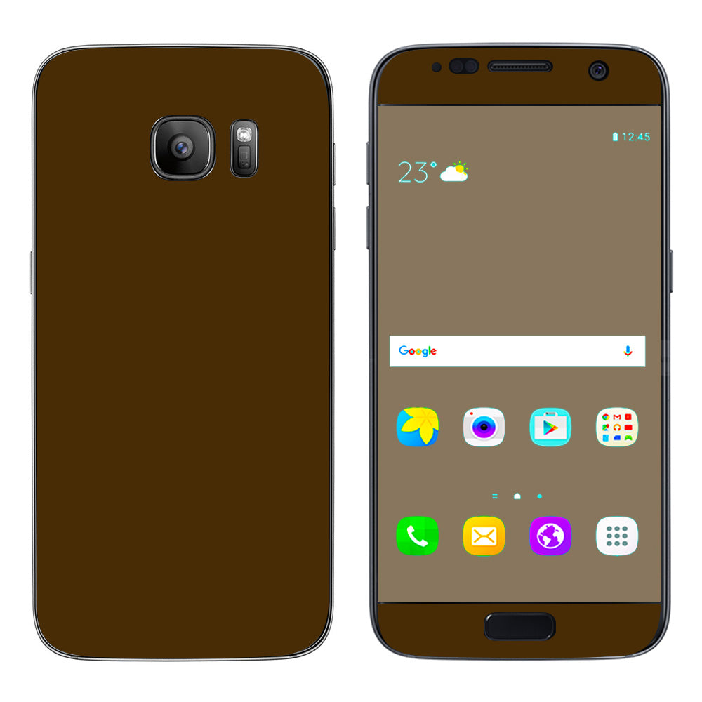  Solid Brown Samsung Galaxy S7 Skin