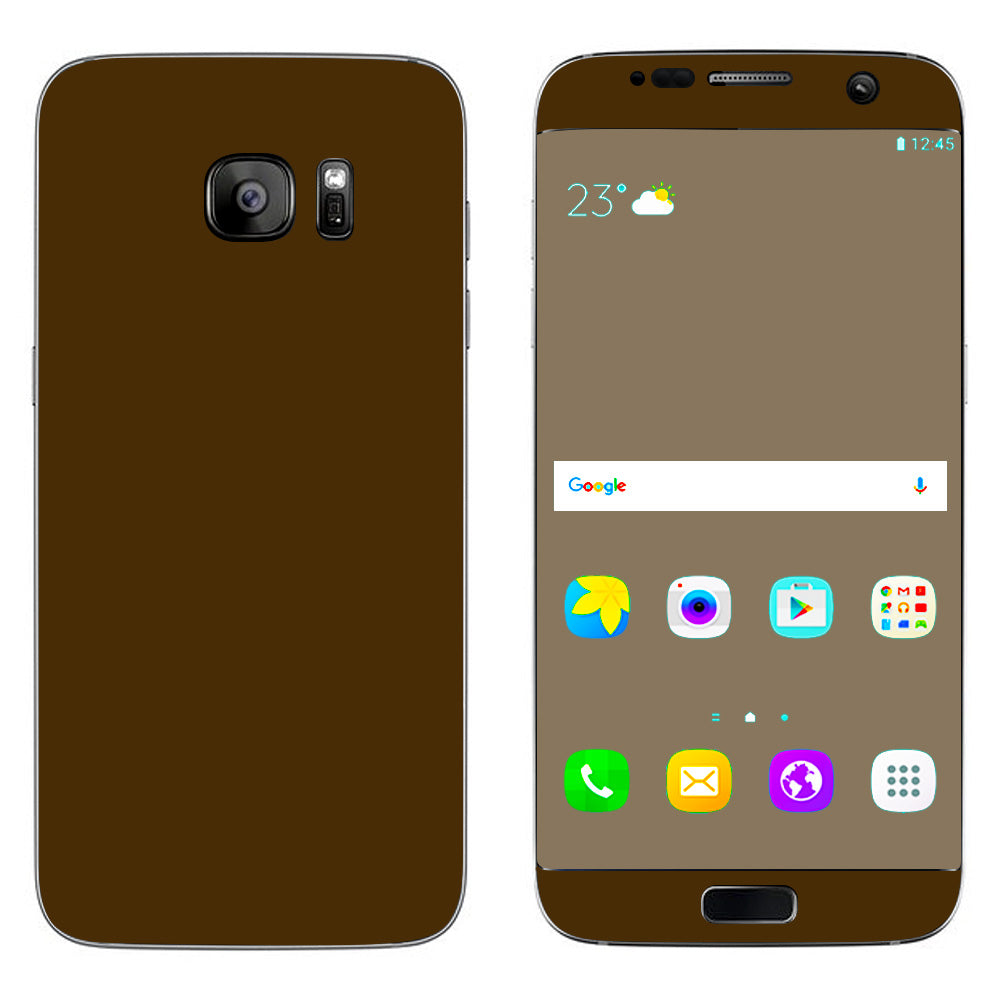  Solid Brown Samsung Galaxy S7 Edge Skin