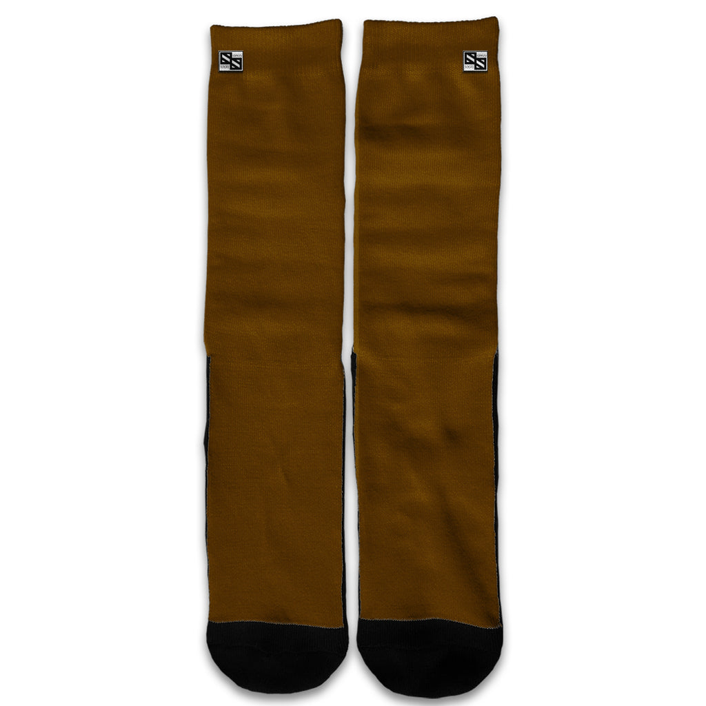  Solid Brown Universal Socks