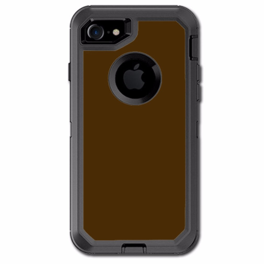  Solid Brown Otterbox Defender iPhone 7 or iPhone 8 Skin