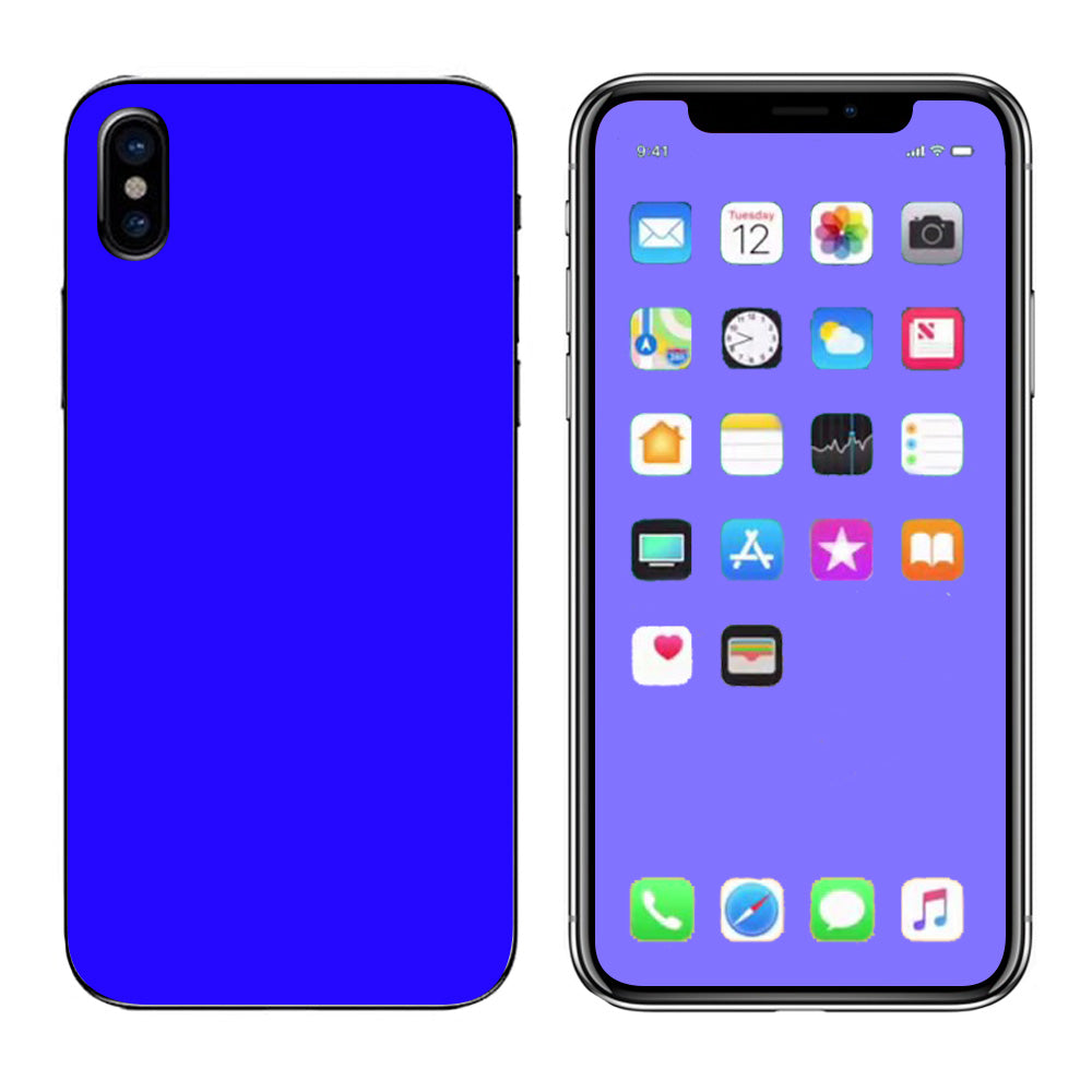  Bright Blue Apple iPhone X Skin