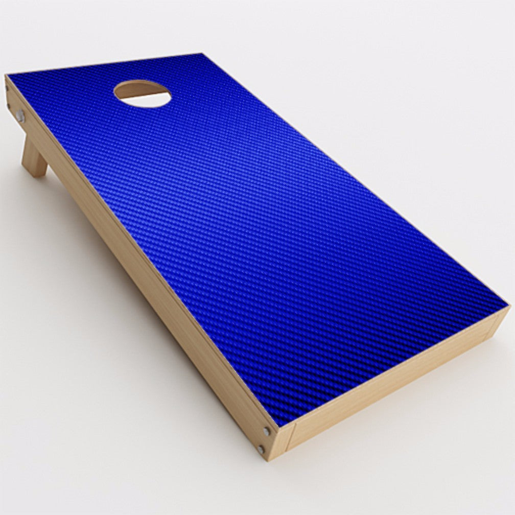  Blue Carbon Fiber Graphite Cornhole Game Boards  Skin