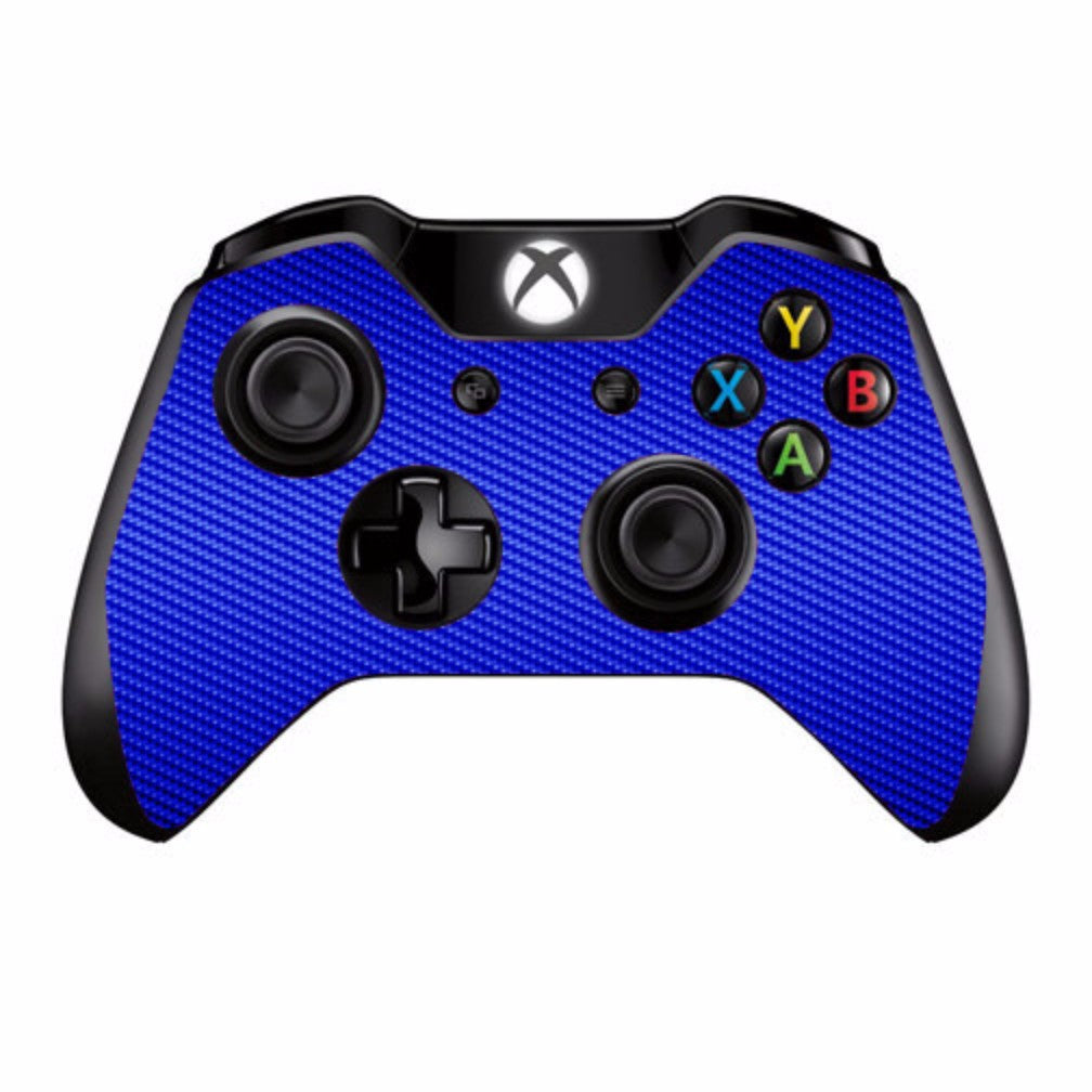  Blue Carbon Fiber Graphite Microsoft Xbox One Controller Skin