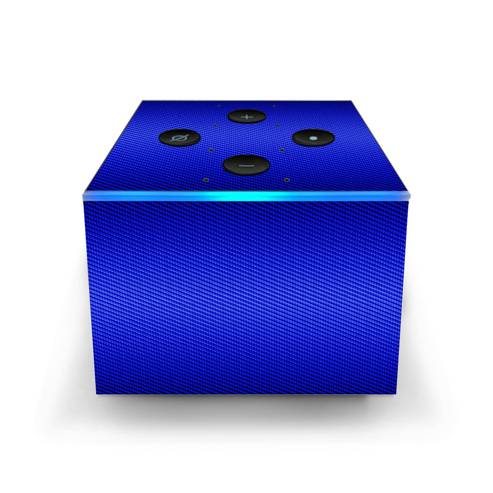  Blue Carbon Fiber Graphite Amazon Fire TV Cube Skin
