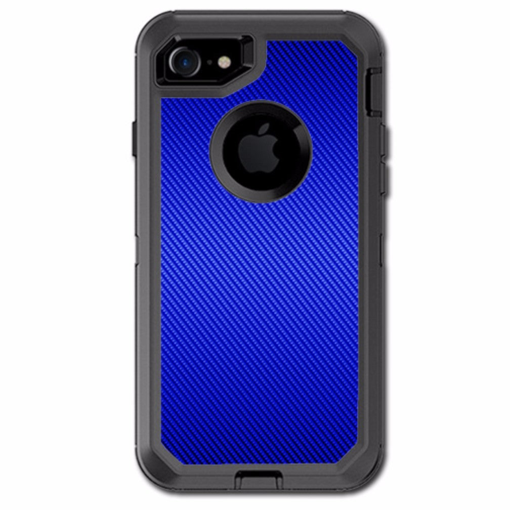  Blue Carbon Fiber Graphite Otterbox Defender iPhone 7 or iPhone 8 Skin