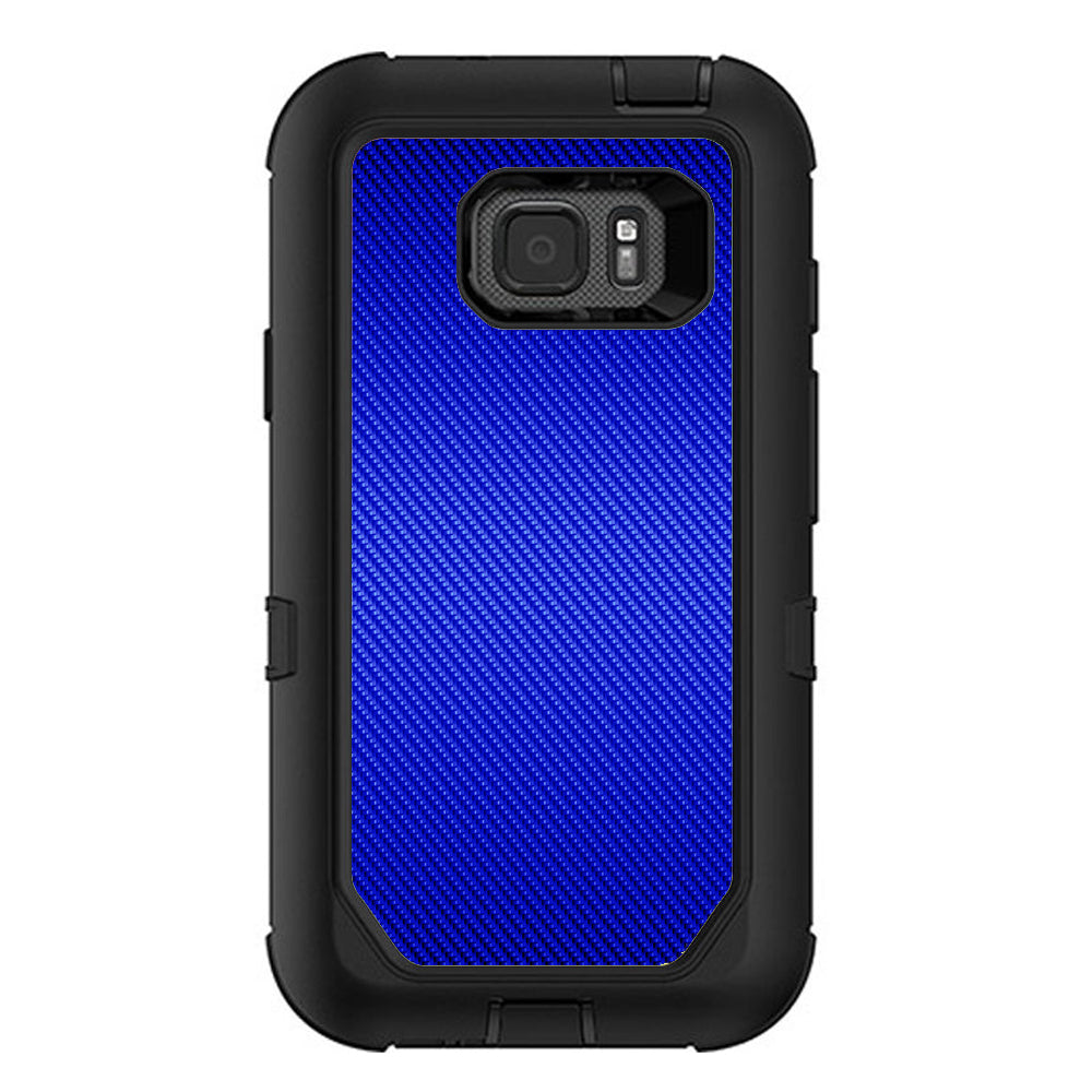  Blue Carbon Fiber Graphite Otterbox Defender Samsung Galaxy S7 Active Skin