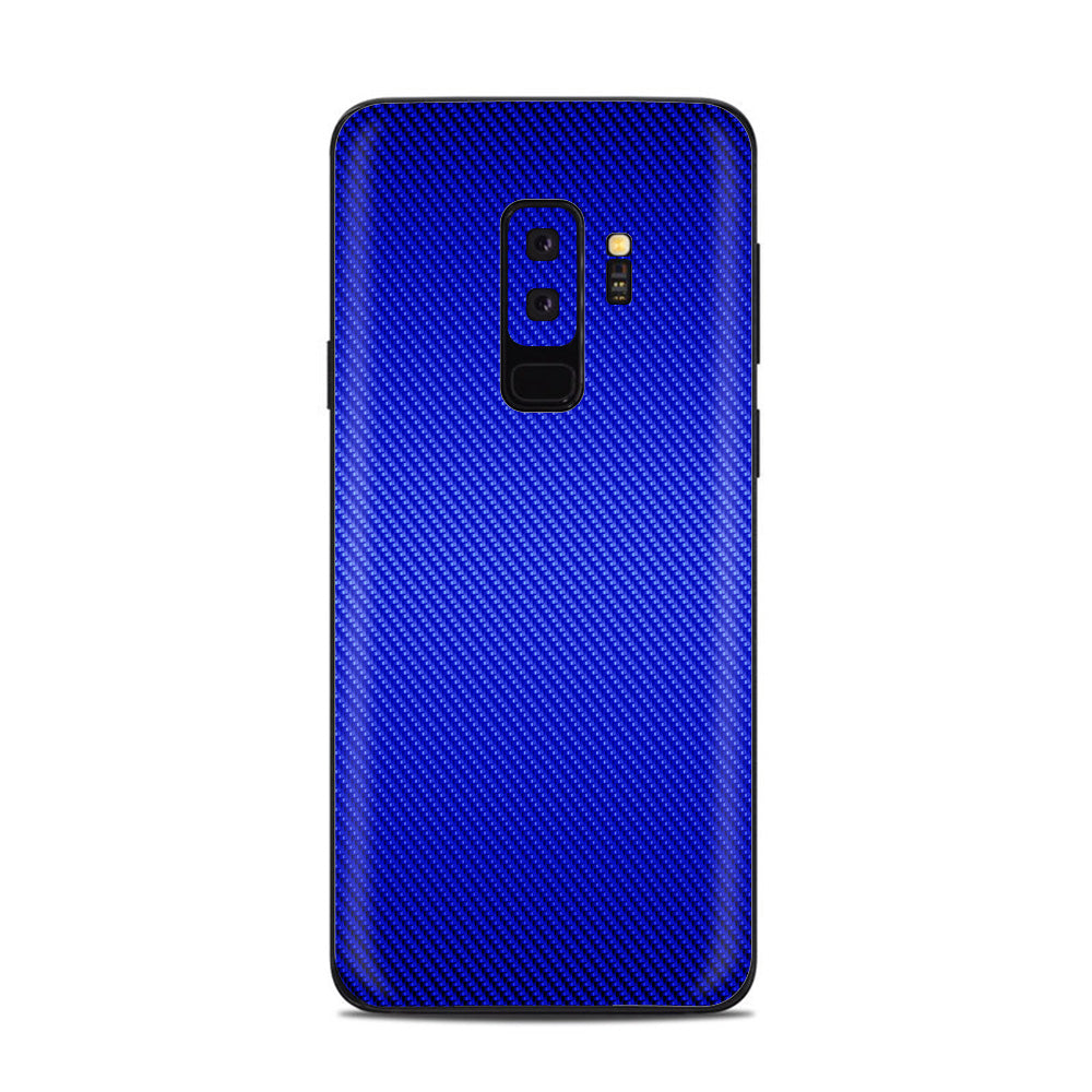  Blue Carbon Fiber Graphite Samsung Galaxy S9 Plus Skin