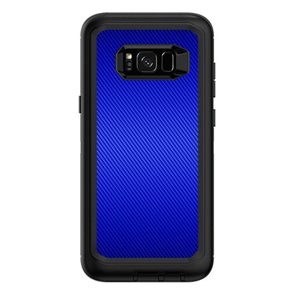  Blue Carbon Fiber Graphite Otterbox Defender Samsung Galaxy S8 Plus Skin