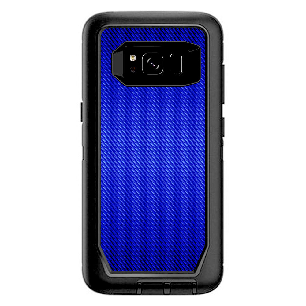  Blue Carbon Fiber Graphite Otterbox Defender Samsung Galaxy S8 Skin