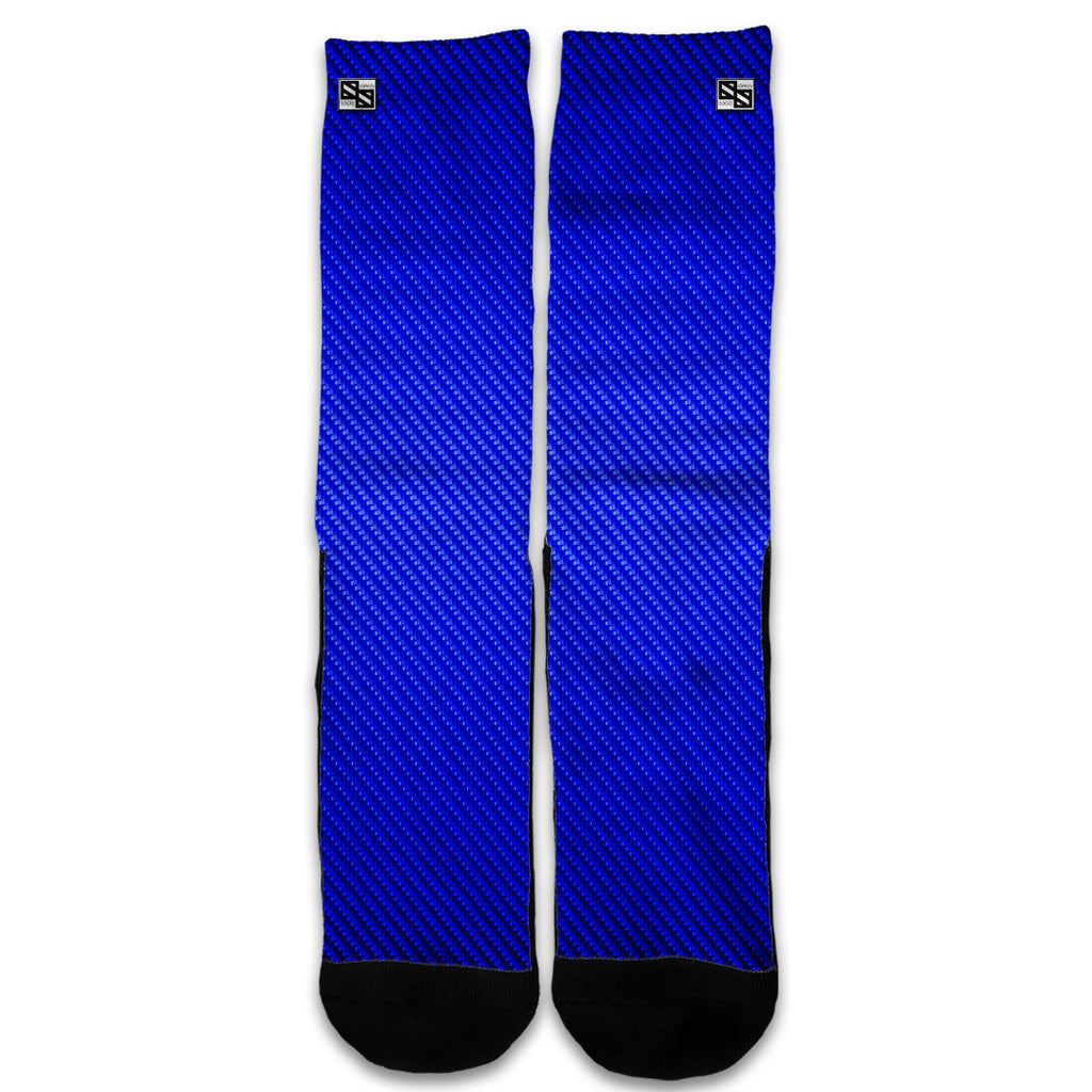  Blue Carbon Fiber Graphite Universal Socks