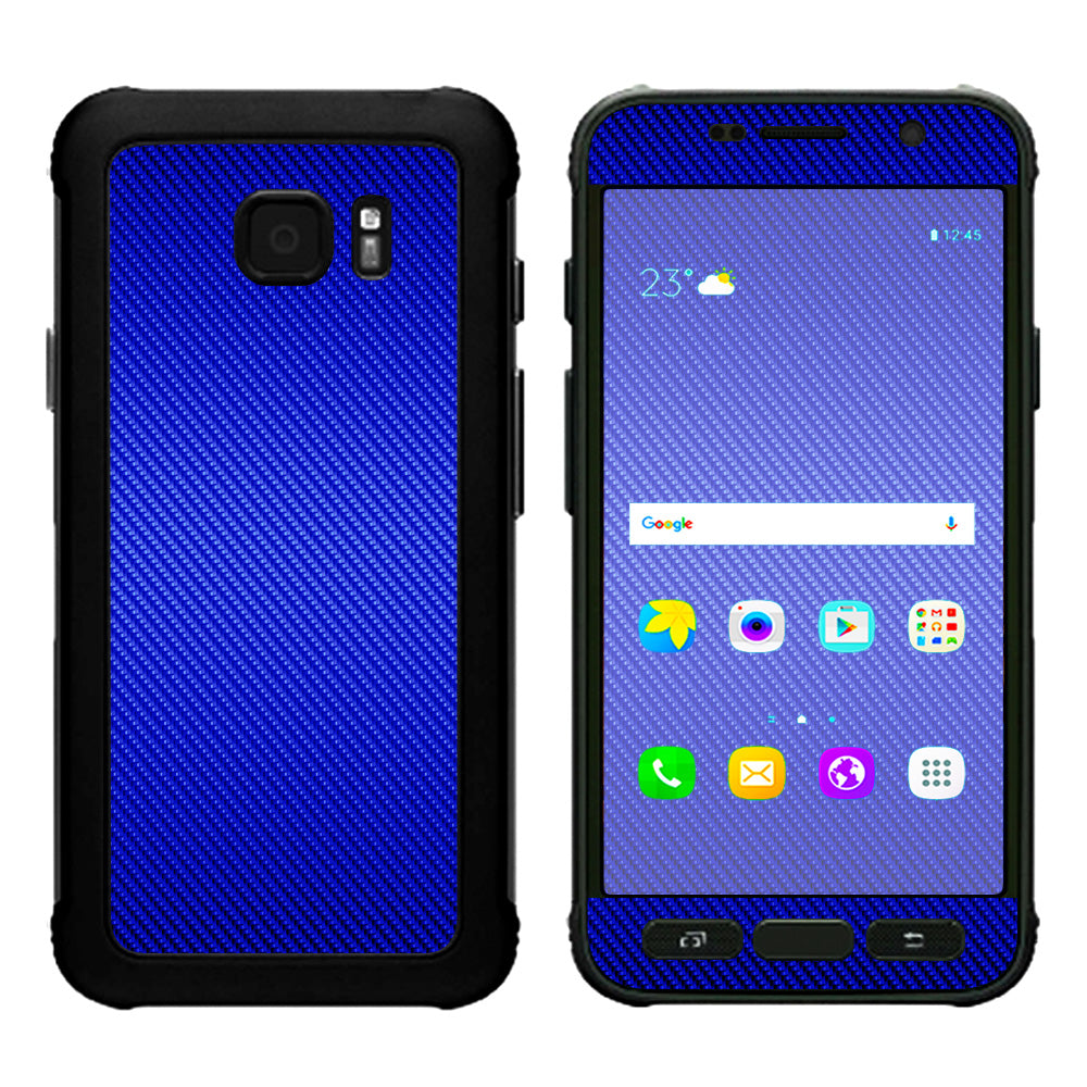  Blue Carbon Fiber Graphite Samsung Galaxy S7 Active Skin