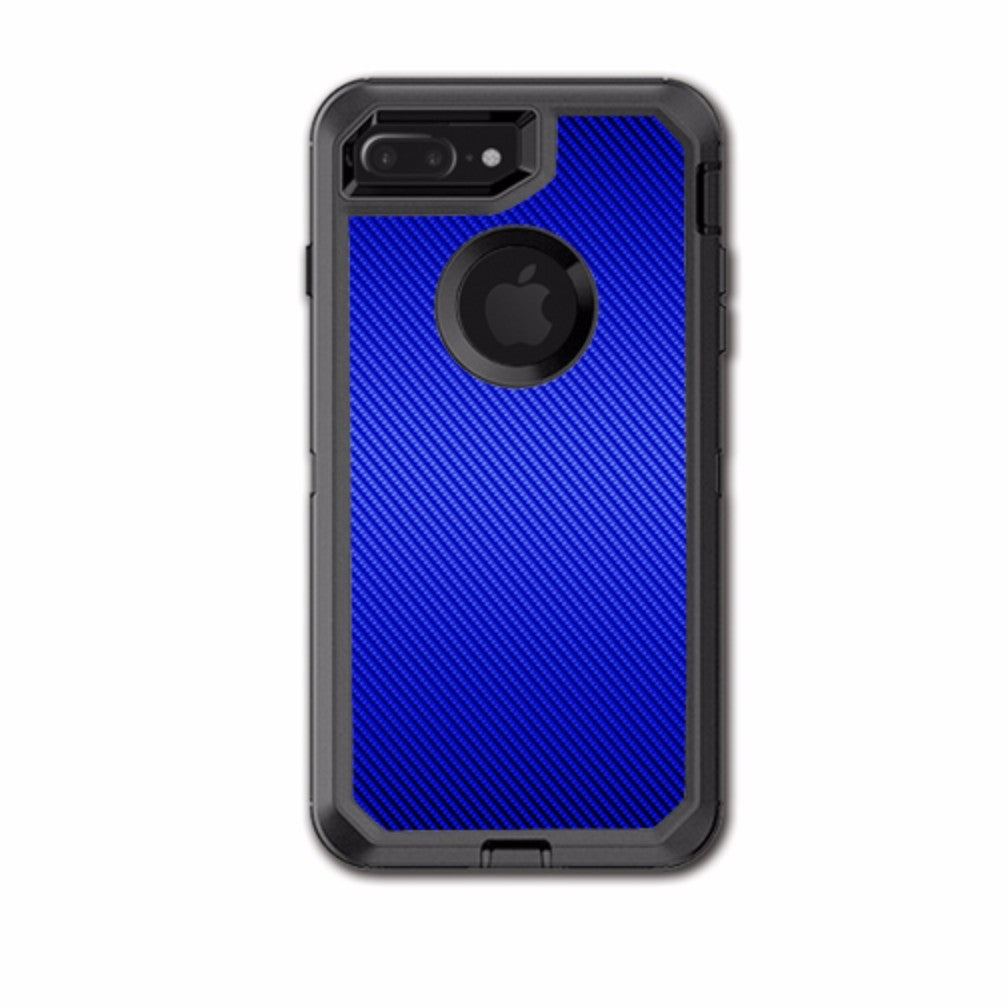  Blue Carbon Fiber Graphite Otterbox Defender iPhone 7+ Plus or iPhone 8+ Plus Skin