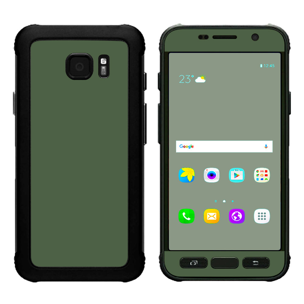  Solid Olive Green Samsung Galaxy S7 Active Skin