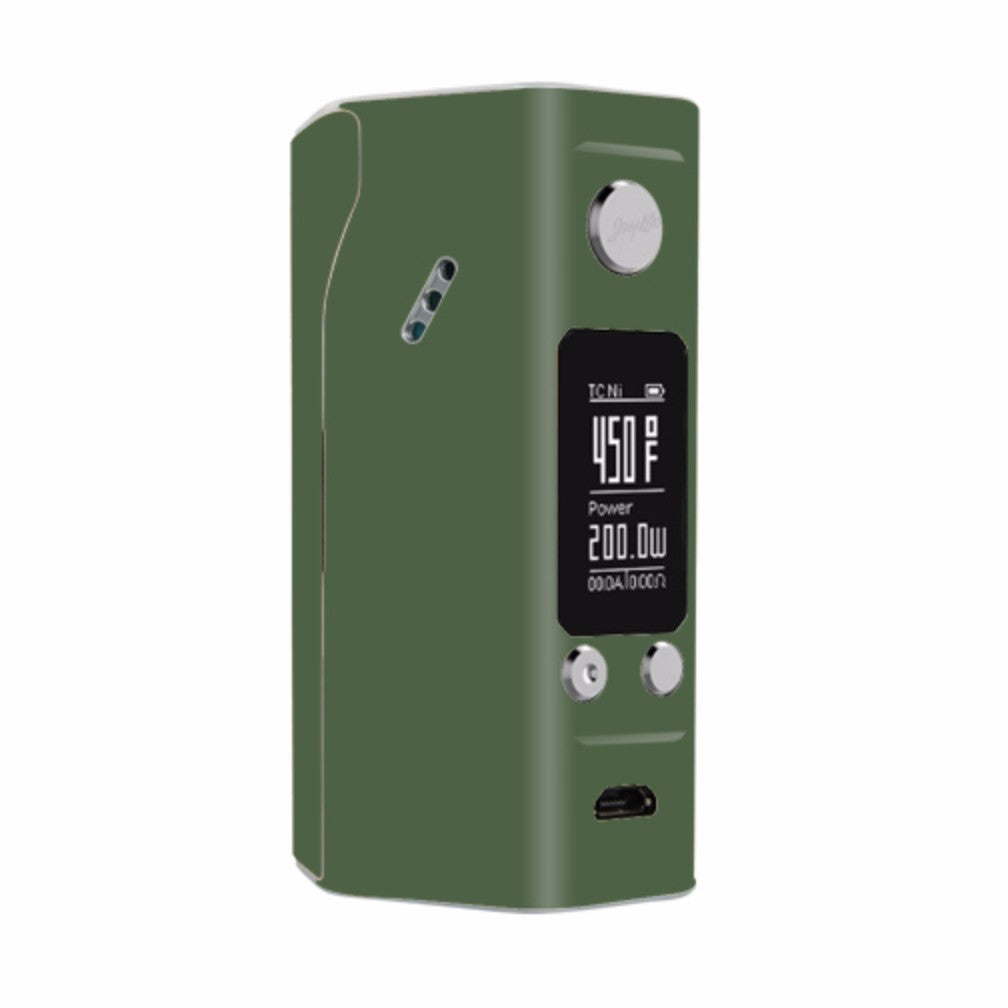  Solid Olive Green Wismec Reuleaux RX200S Skin