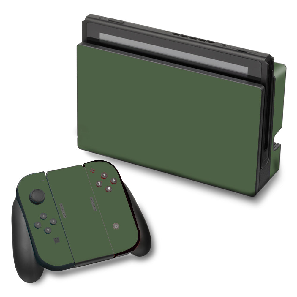  Solid Olive Green Nintendo Switch Skin