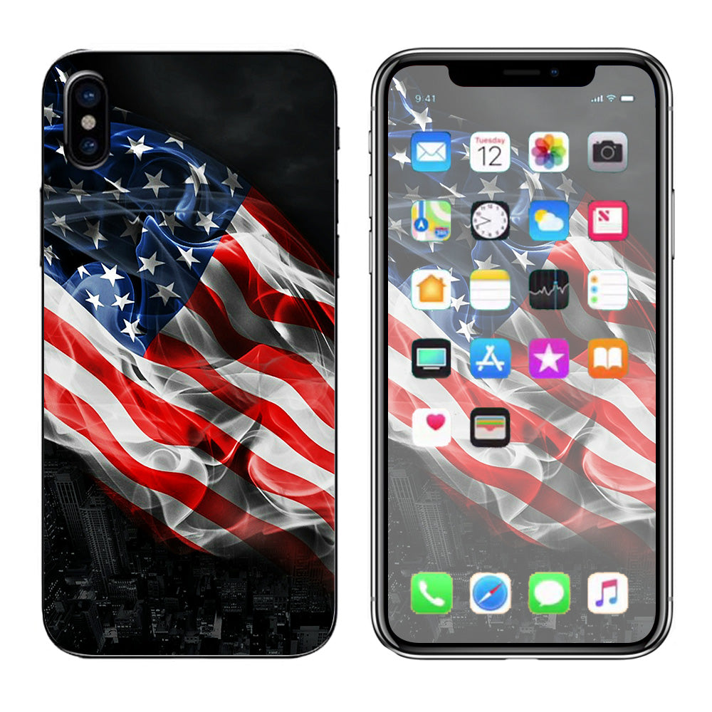  American Flag Waving Apple iPhone X Skin