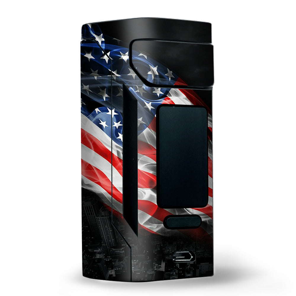  American Flag Waving Wismec RX2 20700 Skin