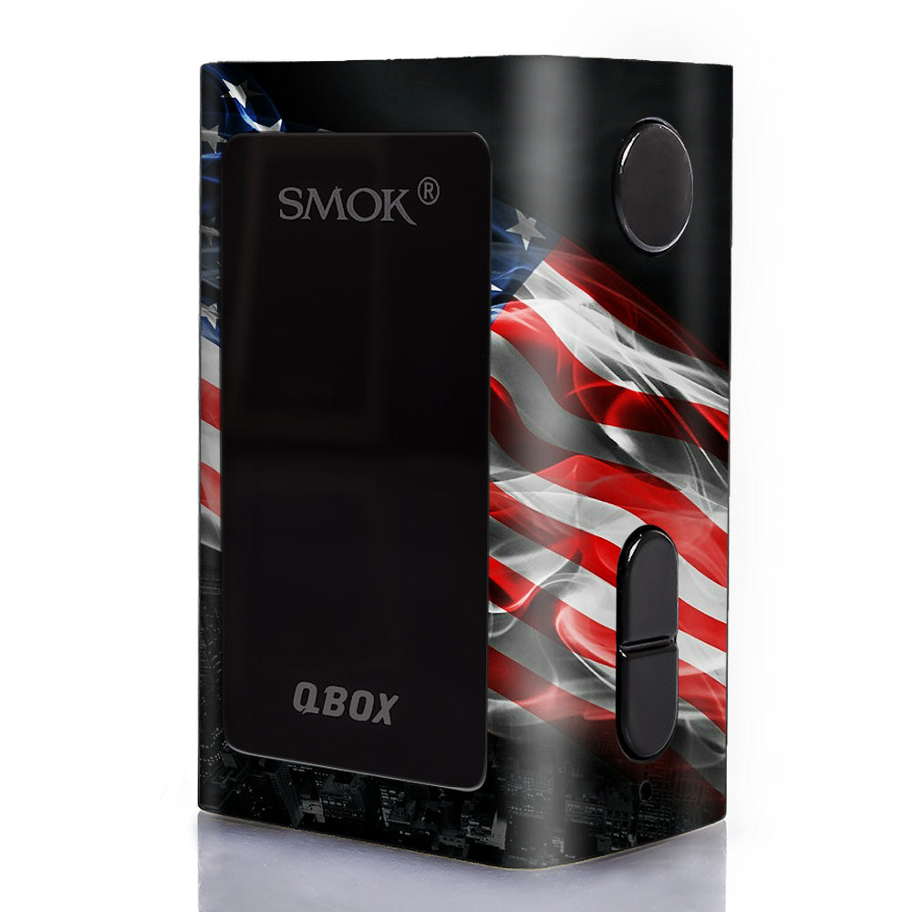  American Flag Waving Smok Q-Box Skin