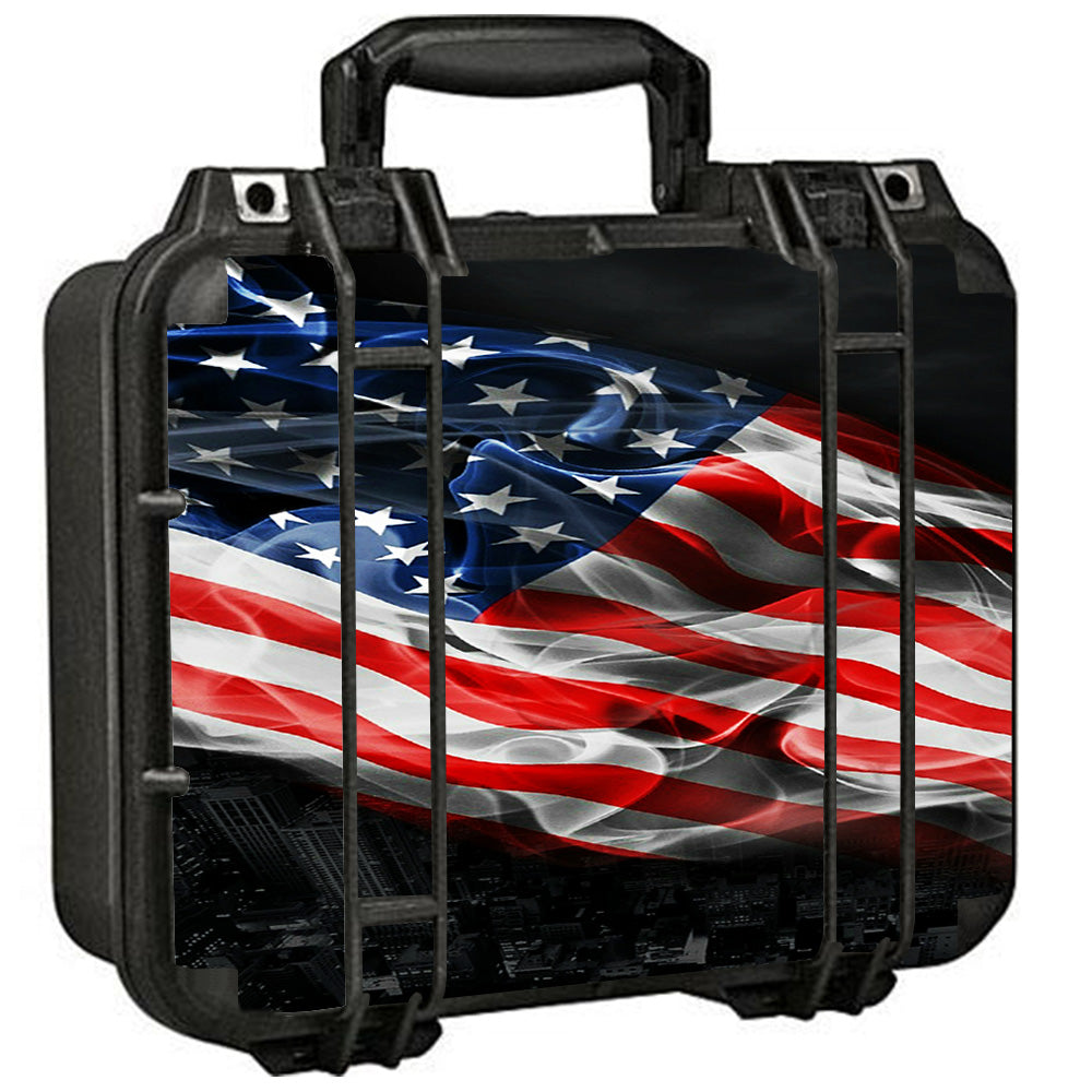  American Flag Waving Pelican Case 1400 Skin