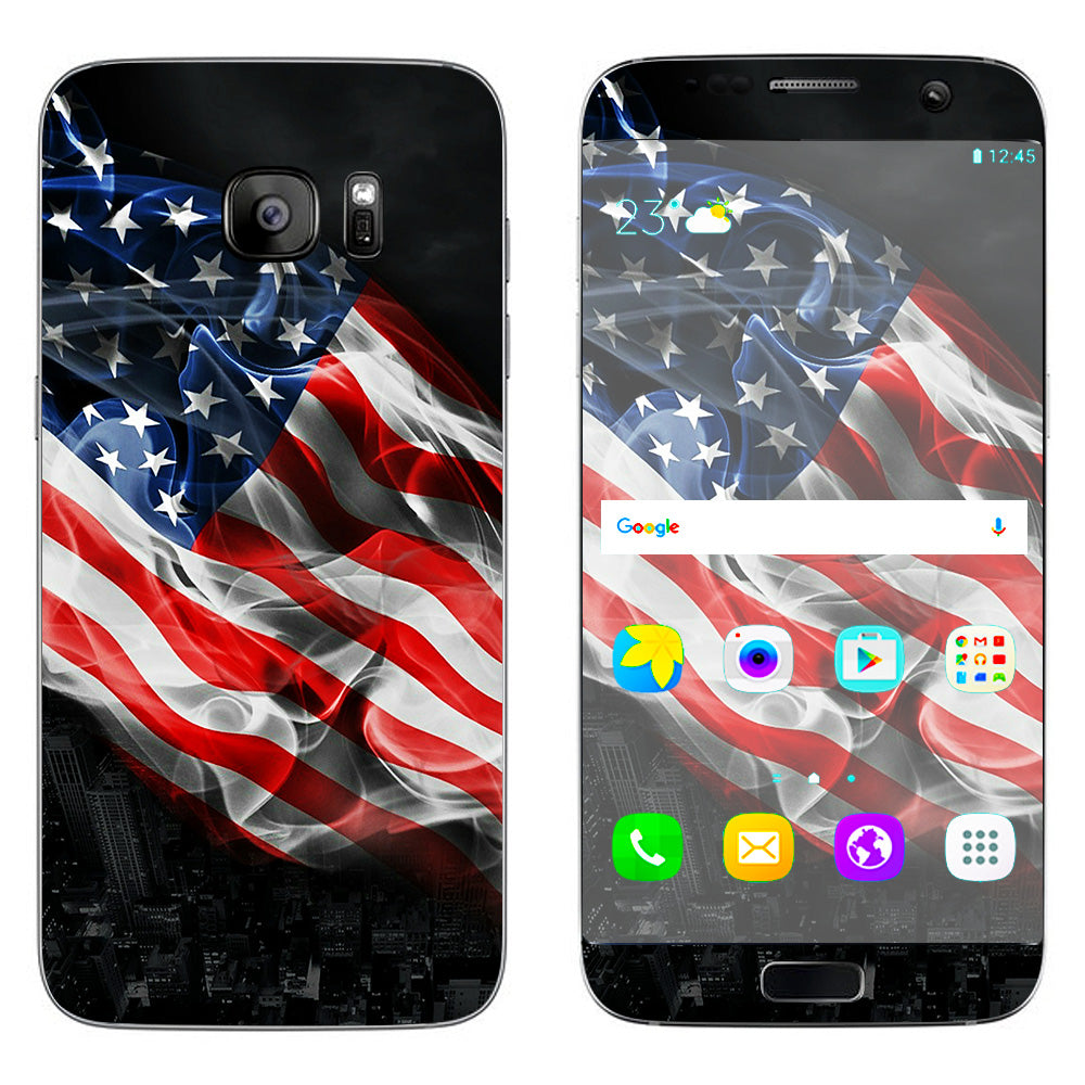  American Flag Waving Samsung Galaxy S7 Edge Skin
